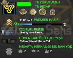 TR HESAP CS2 Prime Yeşil FaktörX6