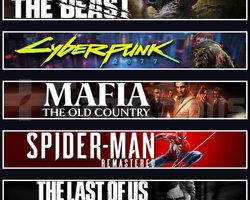 Beast +Cyberpunk +Mafia +Spider 1 +TLOU2