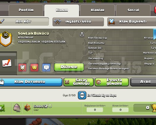 10 LVL TÜRK KLANI UYGUNA!!!