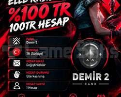 TR + DEMİR 2 + MAİL DEĞİŞEN +DÜŞÜK MMR !