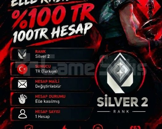 TR + SİLVER 2 + MAİL DEĞİŞEN +DÜŞÜK MMR