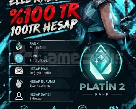 TR + PLATİN 2 + MAİL DEĞİŞEN +DÜŞÜK MMR