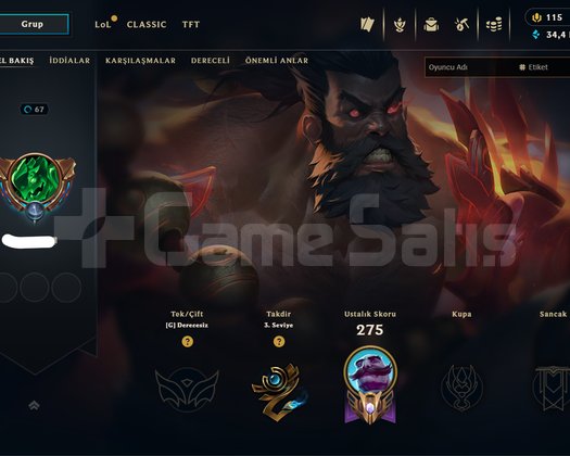 UNRANKED 98 SKİN NİCK CHANGE HİGH MMRR