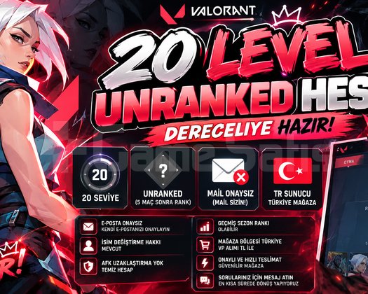 MAİL ONAYSIZ 20 Level Dereceli Açık