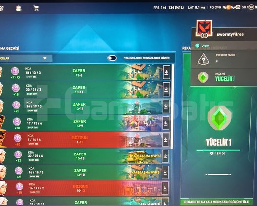 Yüksek mmr 22lv yüce1 hesap