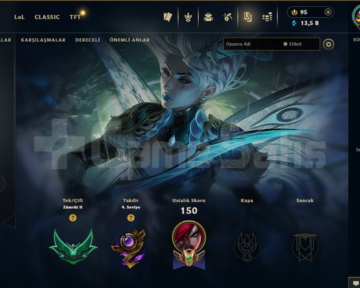 ZÜMRÜT 2 TEMİZ YÜKSEK MMR HESAP