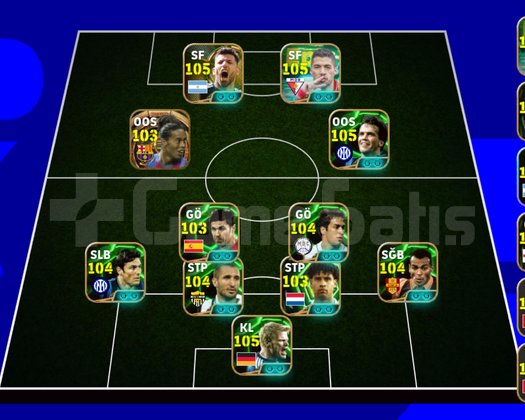 eFootball 3221 Güç | 377 oyuncu.tek bağ