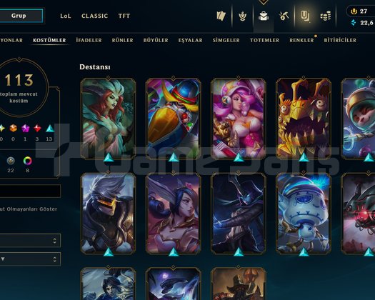 DERECELİ HAZIR 113 SKİN HİGH MMR