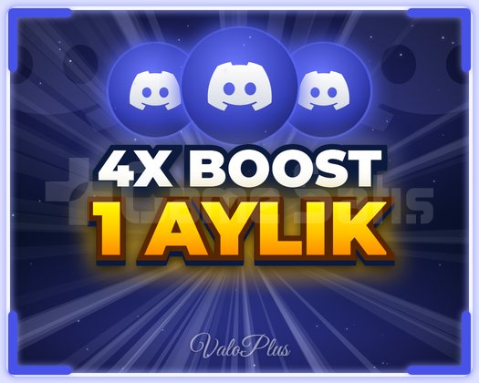 DISCORD 4X BOOST | 1 AYLIK + GARANTİ