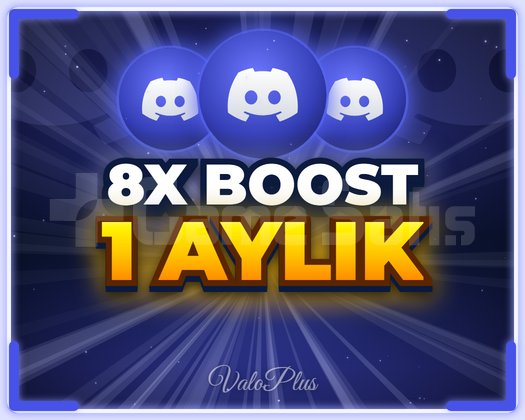 DISCORD 8X BOOST | 1 AYLIK + GARANTİ
