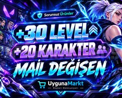 LOL EUW +30 LVL +20 KARAKTER UNRANKED