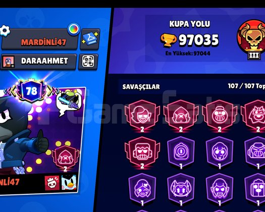 Brawl stars mükemmel hesap no 1