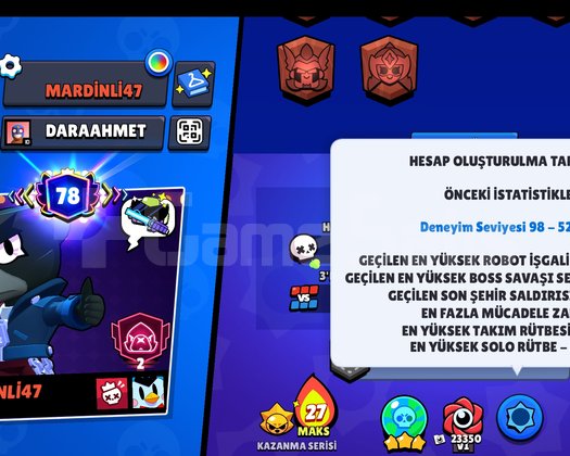 Brawl stars mükemmel hesap no 1