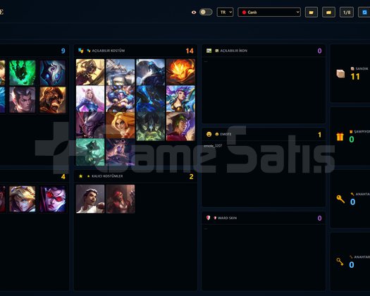 EUW / 33 LVL + 1+14 SKİN + Bronz 3 + OTO