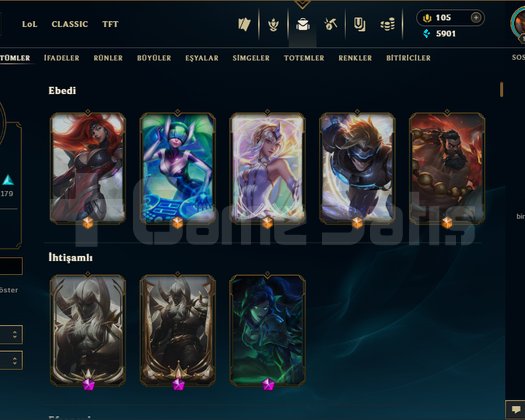 EUW 606 SKİN 240 İCON UNRANKED FUL+FUL
