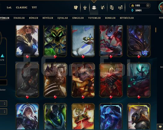 EUW 606 SKİN 240 İCON UNRANKED FUL+FUL