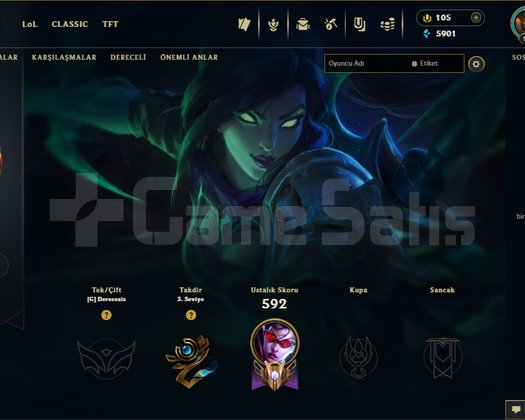 EUW 606 SKİN 240 İCON UNRANKED FUL+FUL