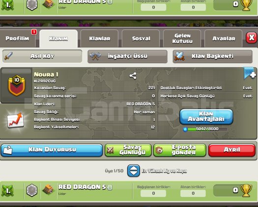 10sv Derecesiz Lig Klan