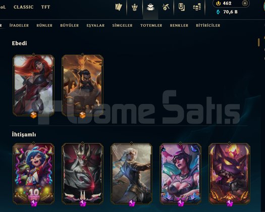 LoL Hesabı 231 Skin Platin 1 TR Mail Değ