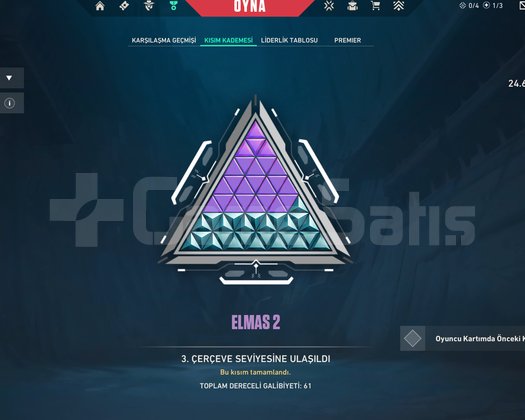 Smurflük Top Rank Dia, Skinli Hesap
