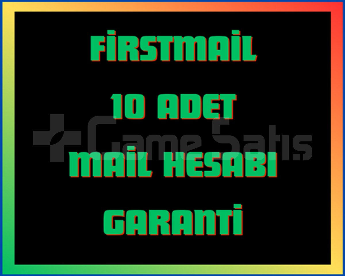 Firstmail 10x Mail Hesabı - Garanti