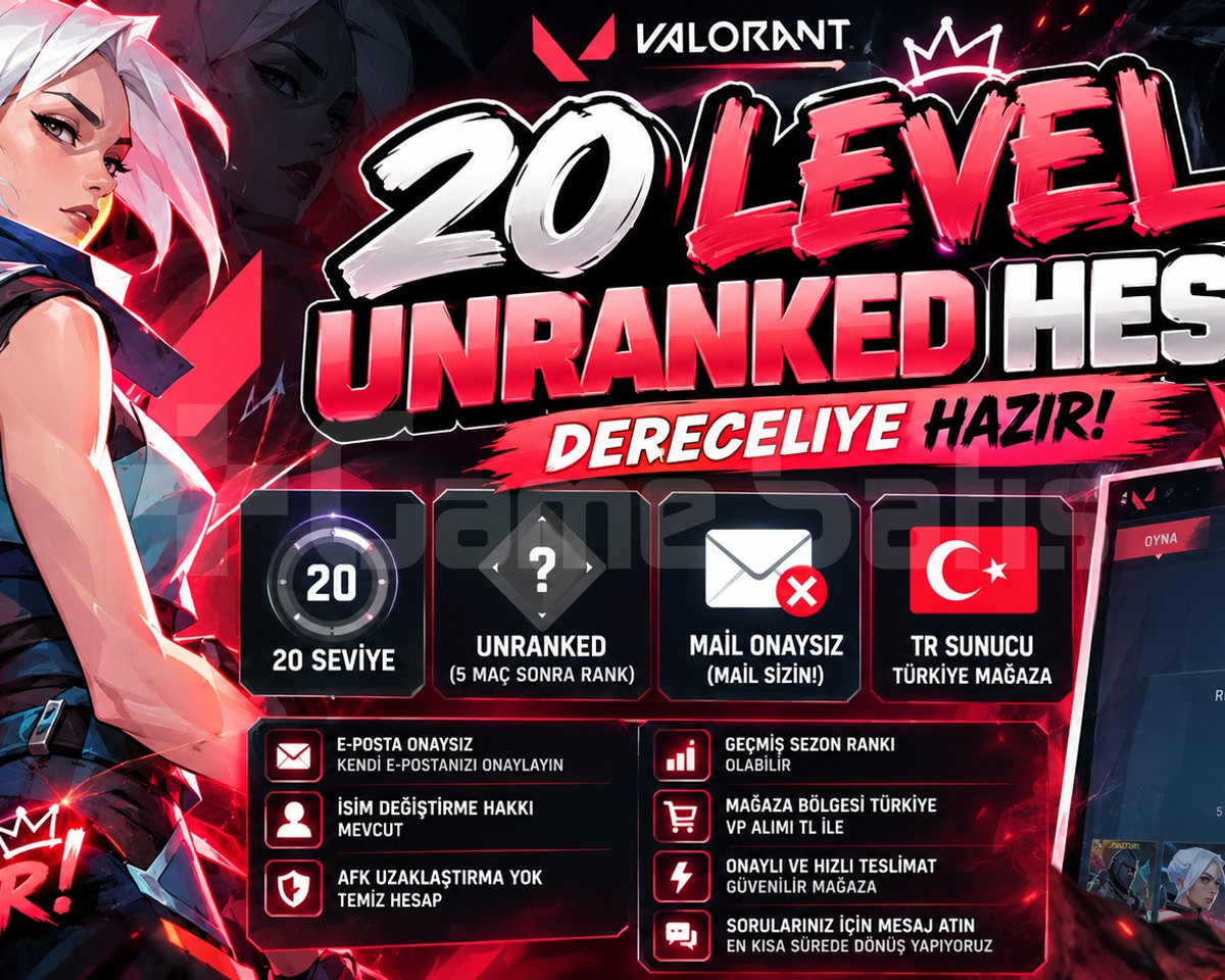MAİL ONAYSIZ 20 Level Dereceli Açık