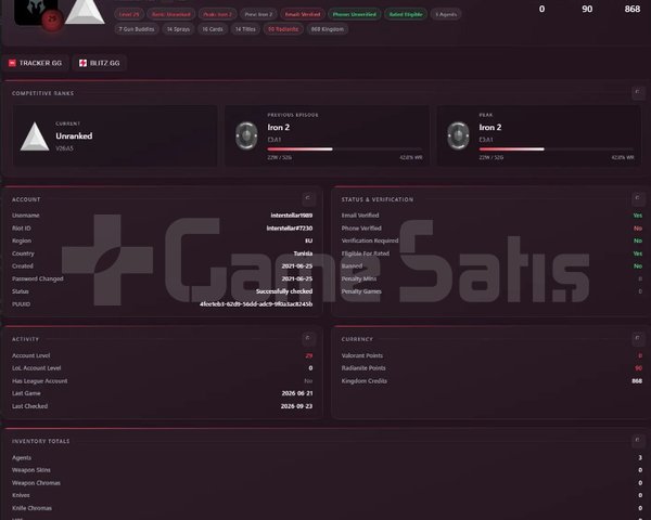 EU - RANK ATMAYA HAZIR - 29 LVL - 0 SKIN