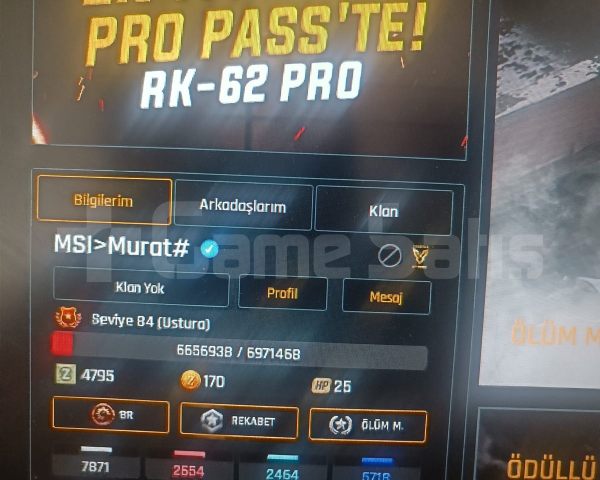 +6 SINIRSIZ KARAMBİTLİ 84 SEVİYE HESAP