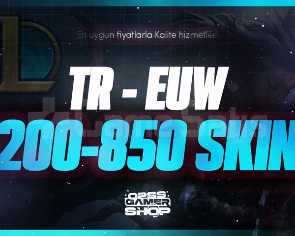 TR/EUW | LoL 200-850 Skin Random Hesap