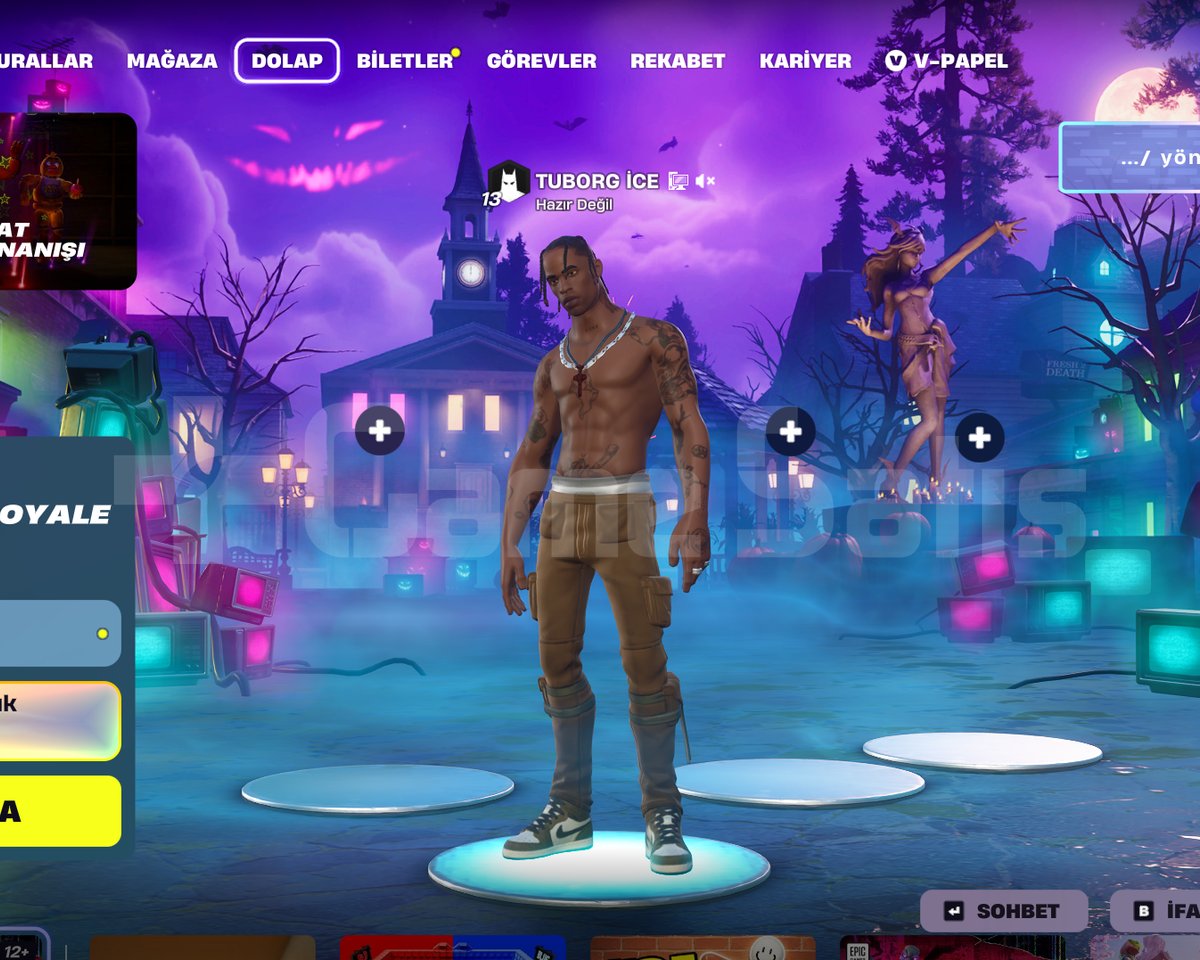 FORTNİTE TRAVIS SCOTT! olan GÜNLÜK KİRAL