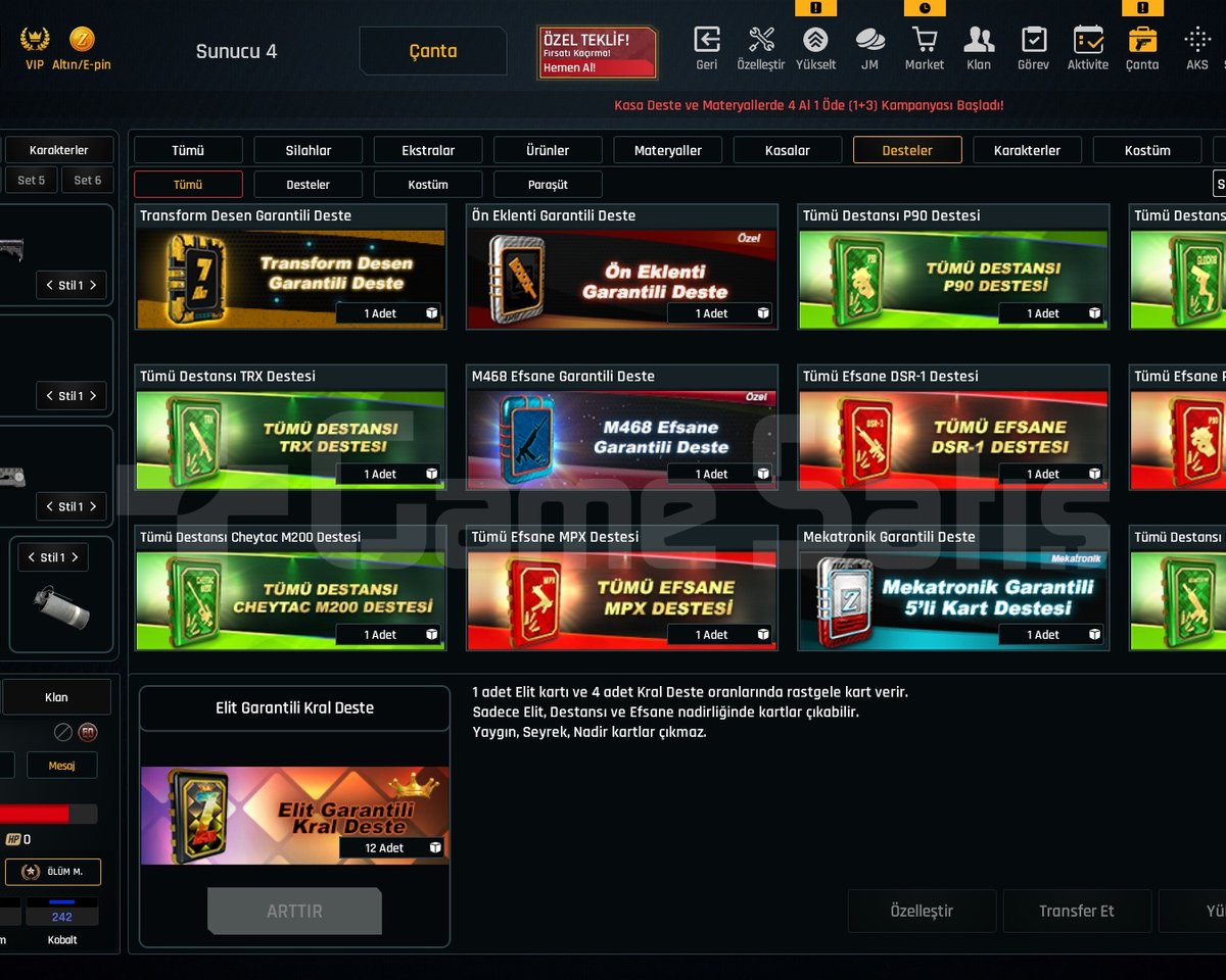 60K Materyalli 63 Seviye Zula Hesabı