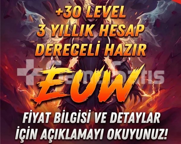 Euw Dereceli Hazır 3 yıl Dinlenmiş hesap
