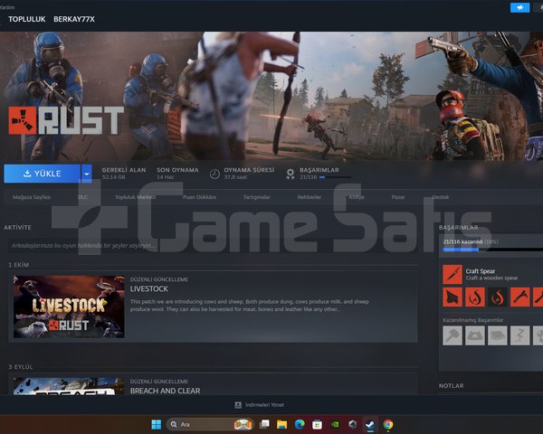 RUST HESABI YANINDA OYUNLARDA VAR