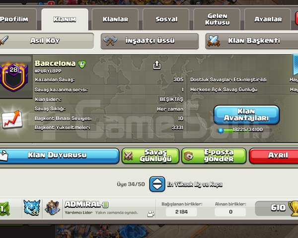 28.7 seviye Barcelona klan