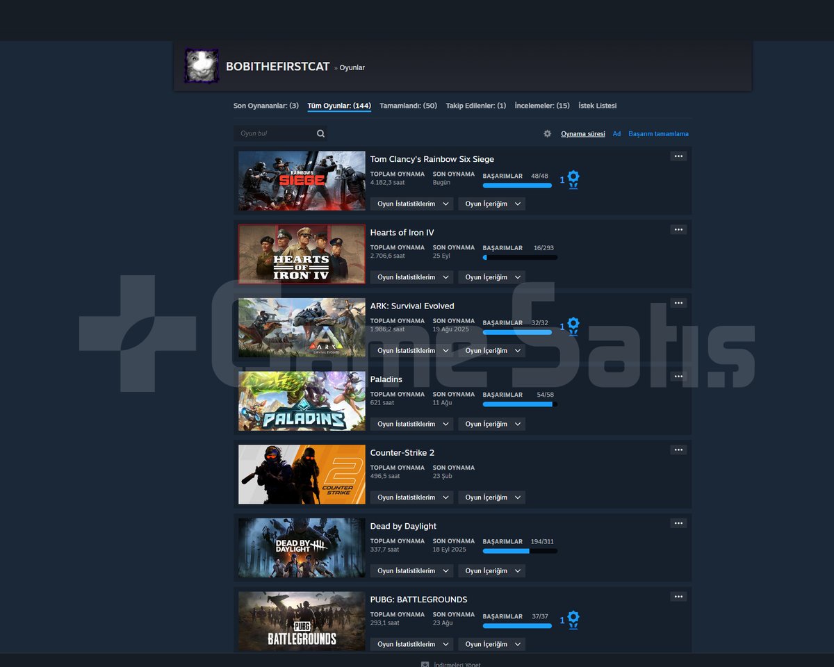 9 YILLIK STEAM HESABI BAKMAYA DEĞER