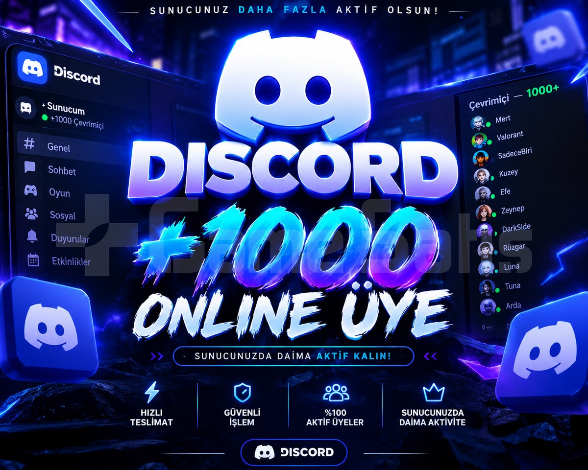DİSCORD +1000 | ONLİNE ÜYE HİZMETİ!