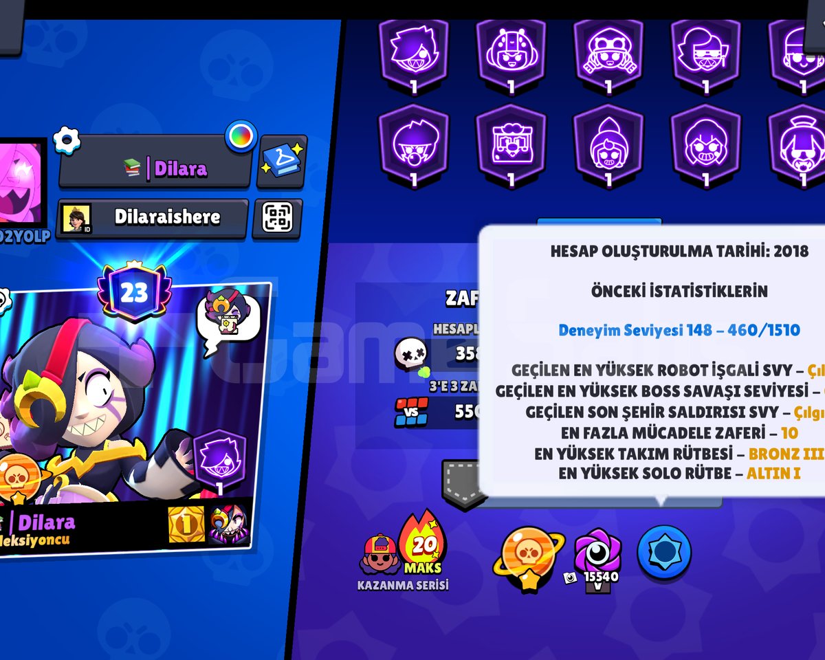 67k kupa max karakterli hesap