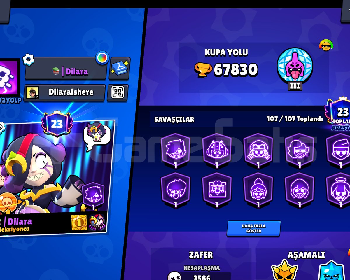 67k kupa max karakterli hesap