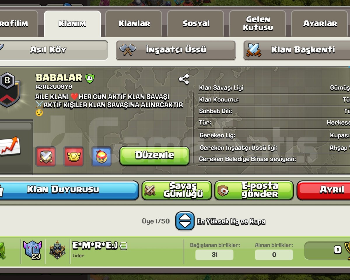 Bb 17 ks hesabı 8 lvl klan hediye