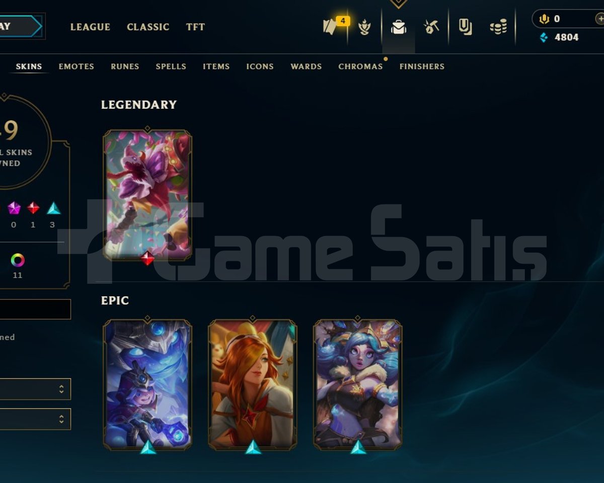 TR - UNRANKED - 10 SKIN - 66 CHAMP - 64L
