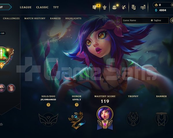 TR - UNRANKED - 10 SKIN - 66 CHAMP - 64L