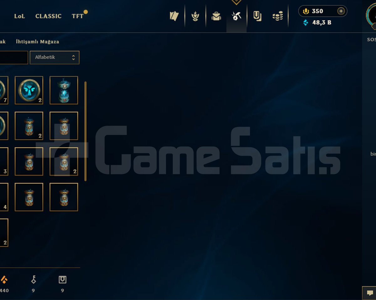 EUW DERECELİ HAZIR/FULL GANİMET/HANDMADE