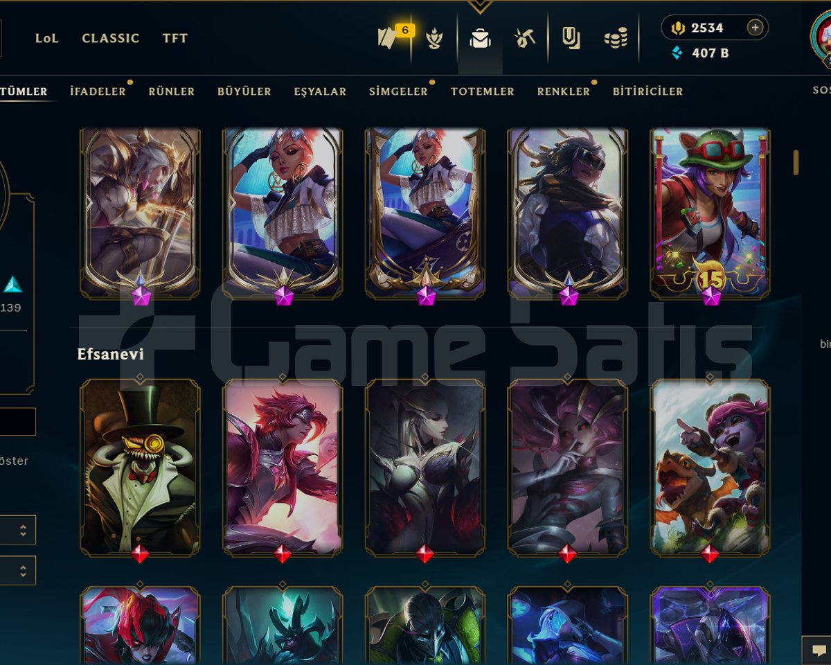 520 LVL + 401 KOSTÜM +15 İHTİŞAM + MAİL!