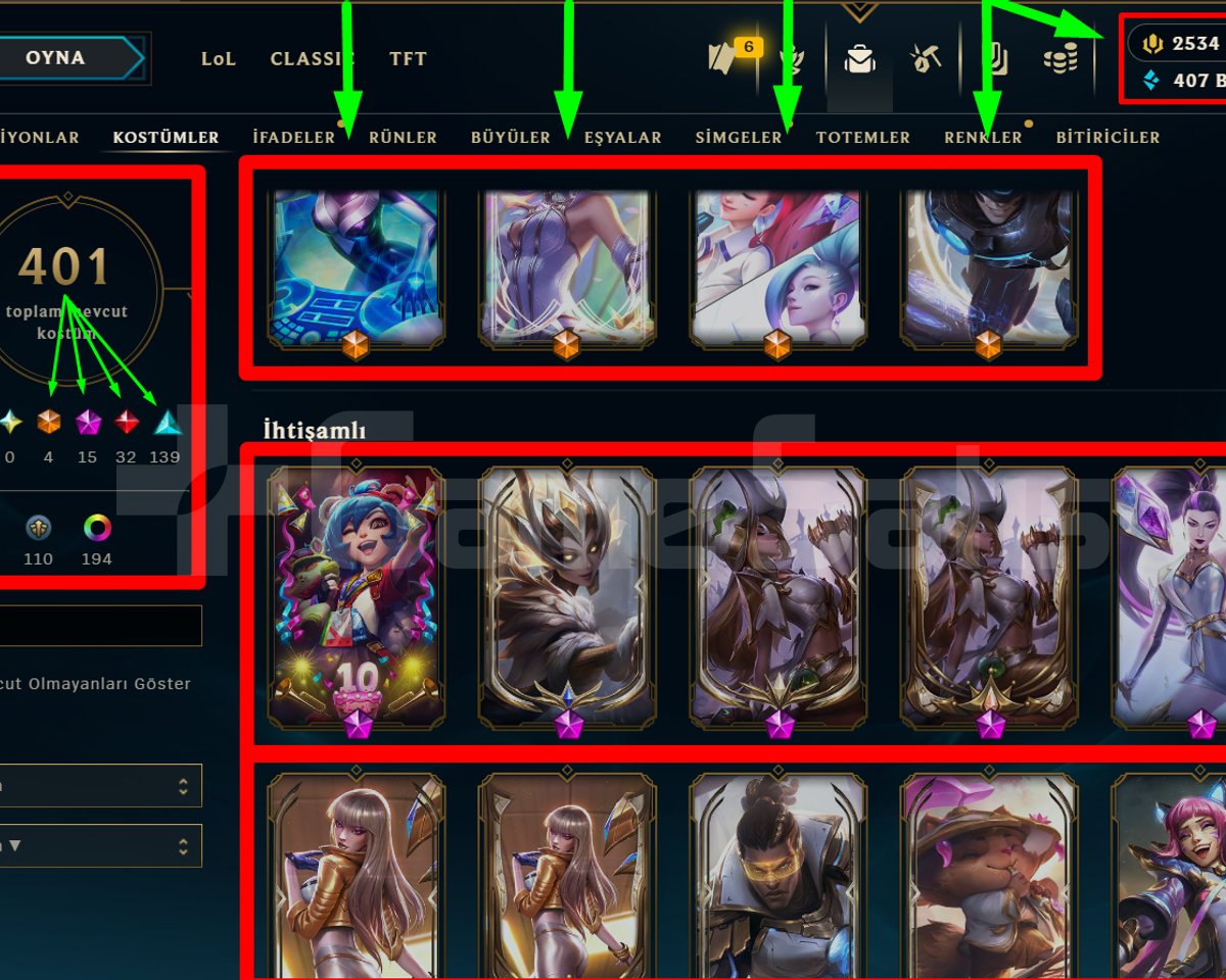 520 LVL + 401 KOSTÜM +15 İHTİŞAM + MAİL!