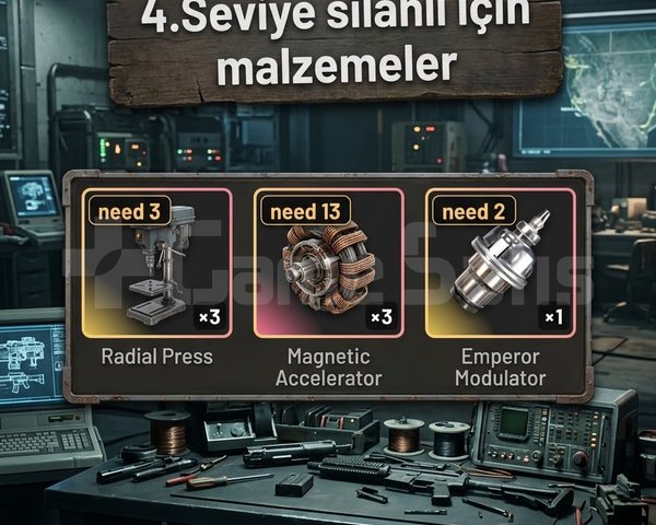 SİLAHÇI 4 için malzemeler