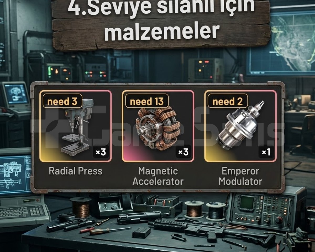 SİLAHÇI 4 için malzemeler