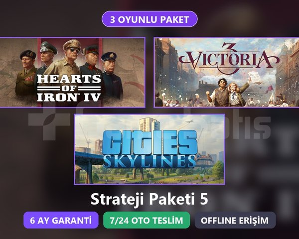 HOI4 + Victoria 3 + Skylines Paketi