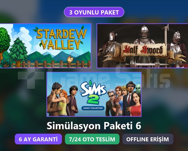 Stardew + Half Sword + Sims 2 Paketi