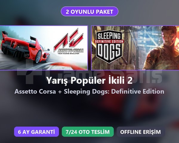 Assetto Corsa + Sleeping Dogs Paketi