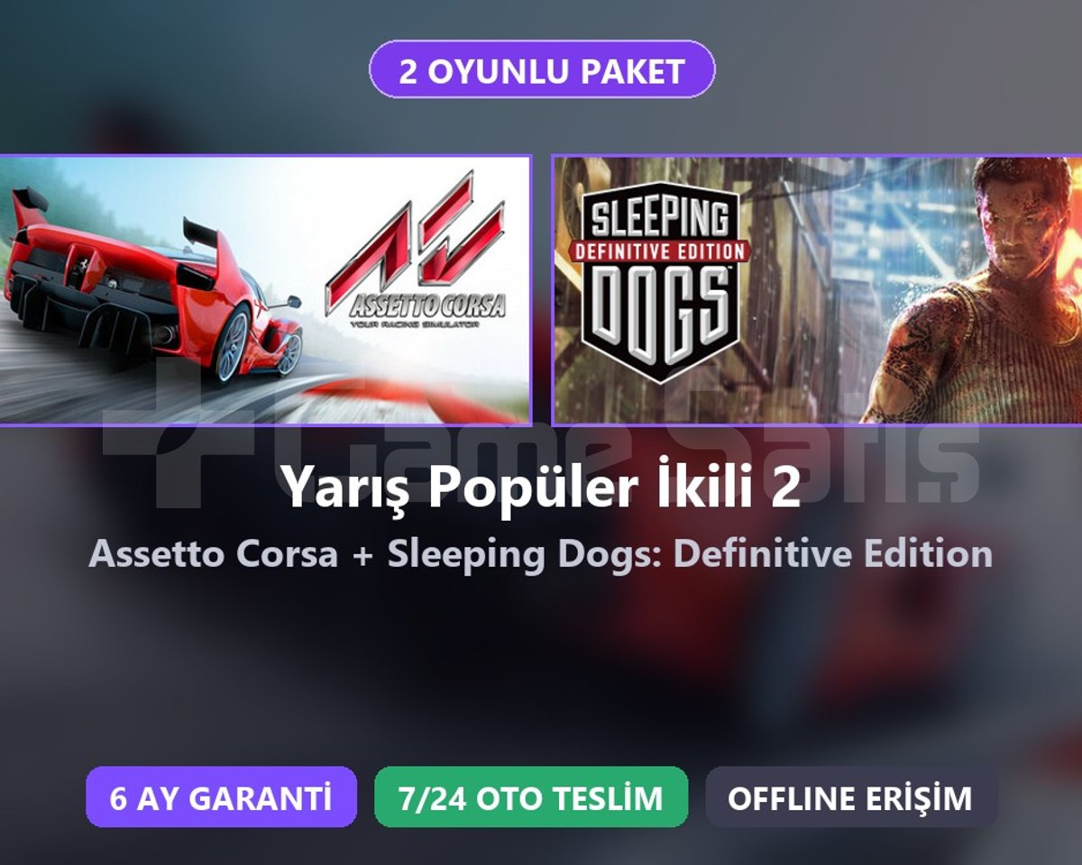 Assetto Corsa + Sleeping Dogs Paketi